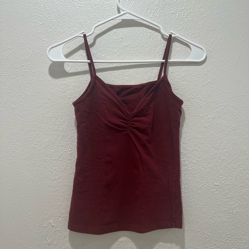 John Galt/Brandy Melville Burgundy Archie Tank Top